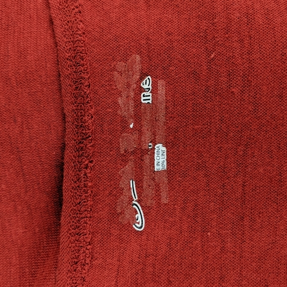 Dark Orange Ruffled Neck Tank Top - Picture 7 of 9